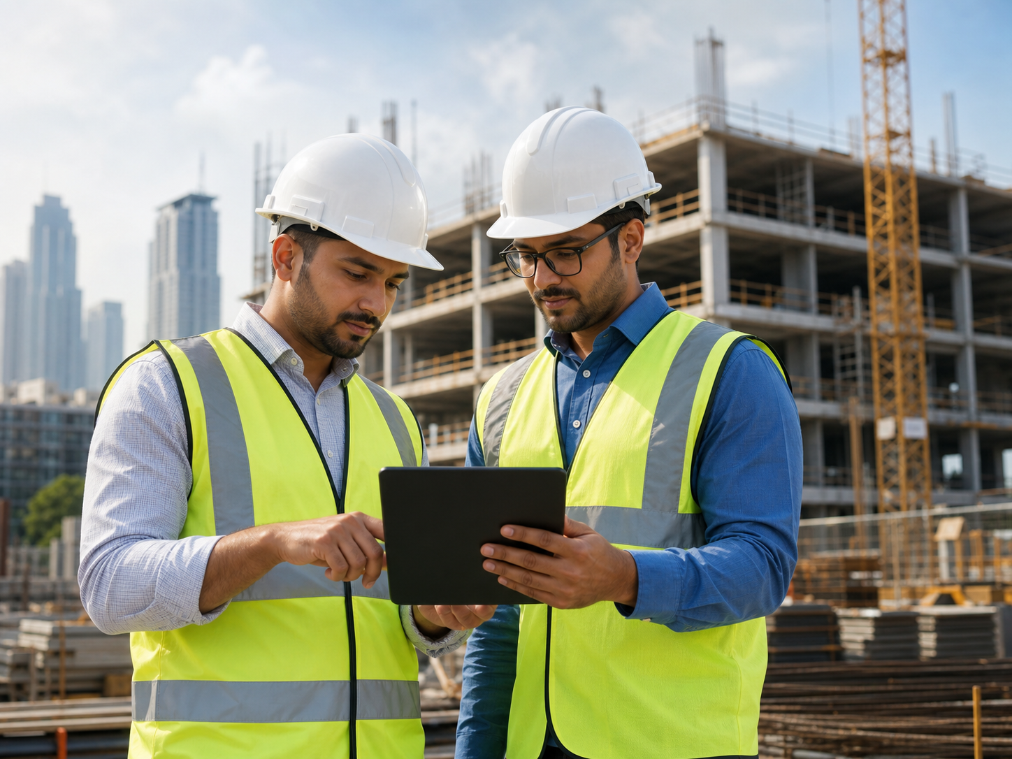 Site team recording a project-linked progress photograph